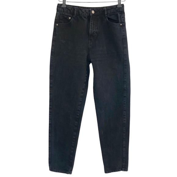 Zara Trafaluc Women's Mom Jeans Black Denim 80s Size 2 - Picture 1 of 10
